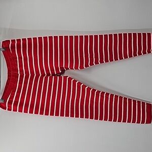 Peppermint Red & White Striped Knit Lounging Pajama Pants